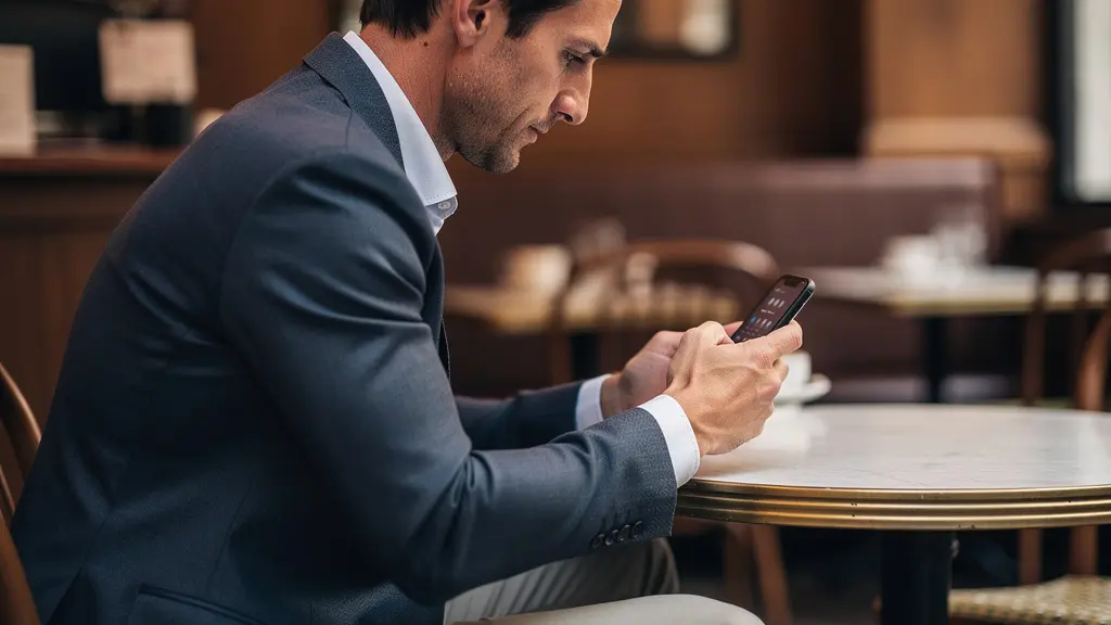 Sales professional checking real-time commission earnings on smartphone